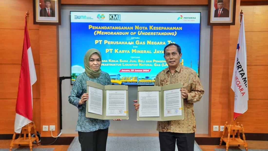 PGN Teken MoU Pasokan LNG Dari Karya Mineral Jaya