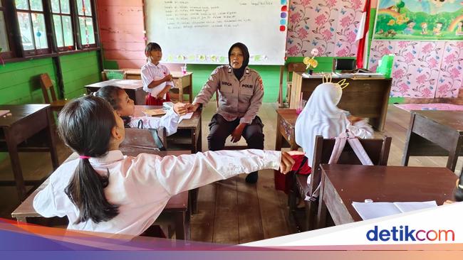 Kiprah Aiptu Fransisca Bantu Pendidikan Anak-anak di Lamandau