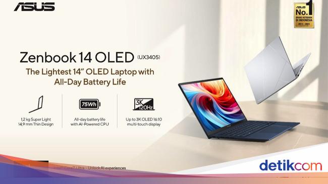 ASUS Zenbook 14 OLED, Laptop 14 Inci Paling Ringan & Portabel
