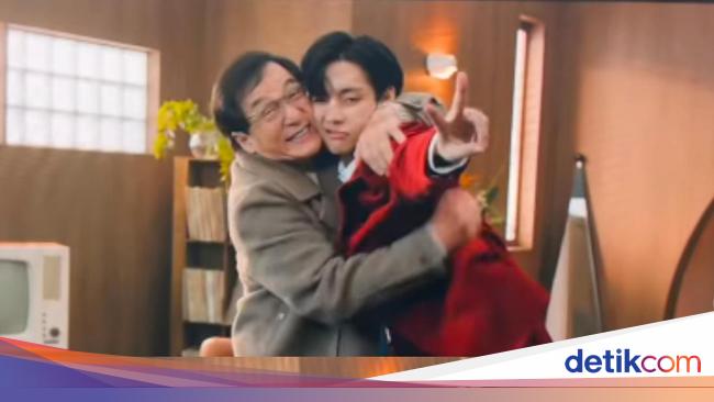 Comme père-fils, Jackie Chan embrasse anxieusement V BTS sur le dernier lieu de tournage commercial