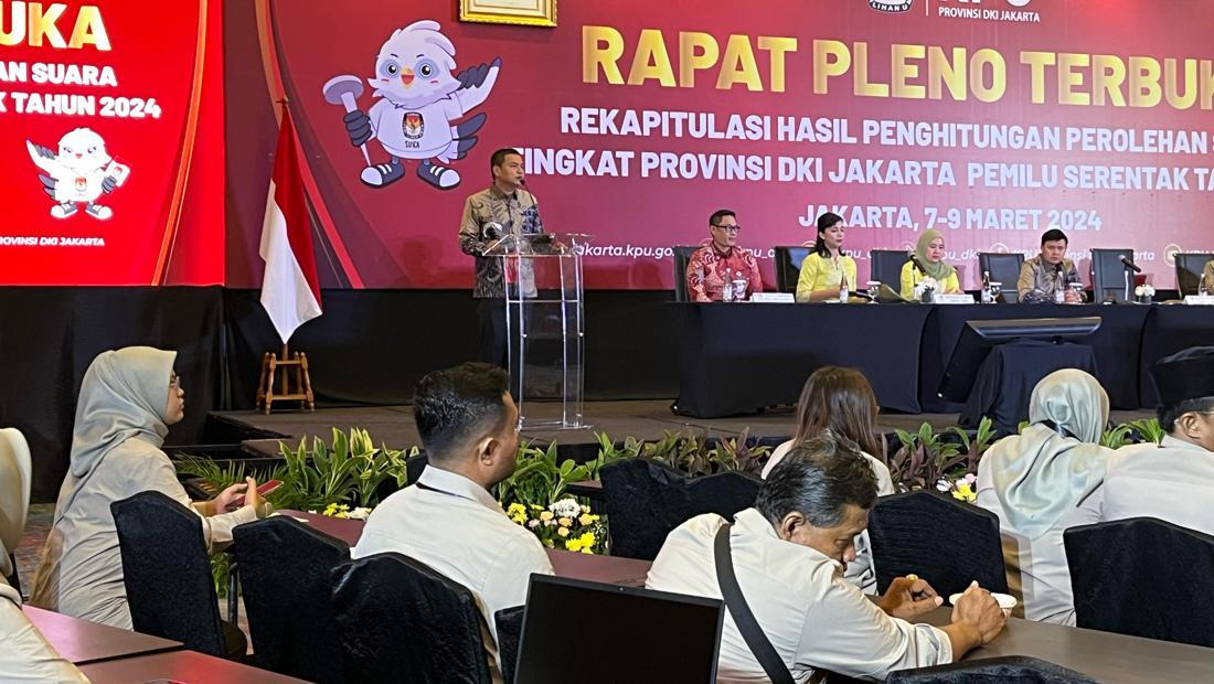 KPU DKI Mulai Rapat Pleno Rekapitulasi Hasil Pemilu 2024 Hari Ini