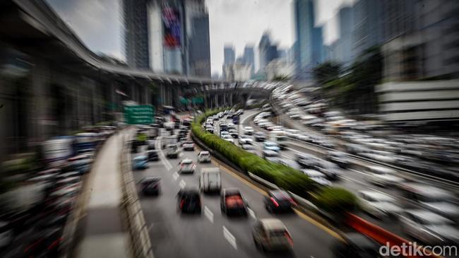 Lalin di Tol Dalkot Macet Pancoran-Kuningan dan Tomang-Slipi