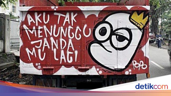 Tulisan Lucu di Belakang Truk, Mana Tahu Jumpa Saat Mudik