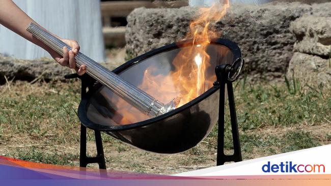 Merchandise Obor Api Bagaimana Api Awal untuk Obor Olimpiade Dinyalakan? Ini Potretnya
