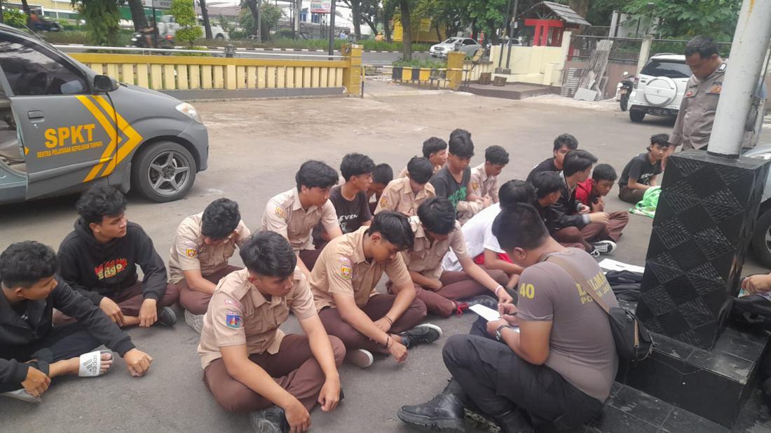 Polisi Amankan Puluhan Pelajar SMA Terlibat Tawuran Di Kota Bogor