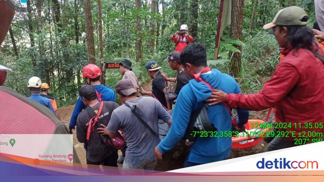 Ngeri Pendaki Gunung Andong Jatuh Ke Jurang Sedalam 150 Meter