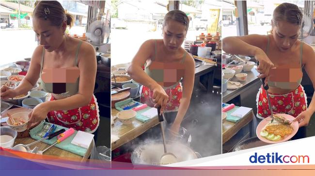 セクシーすぎる見た目で注目の海鮮売り子