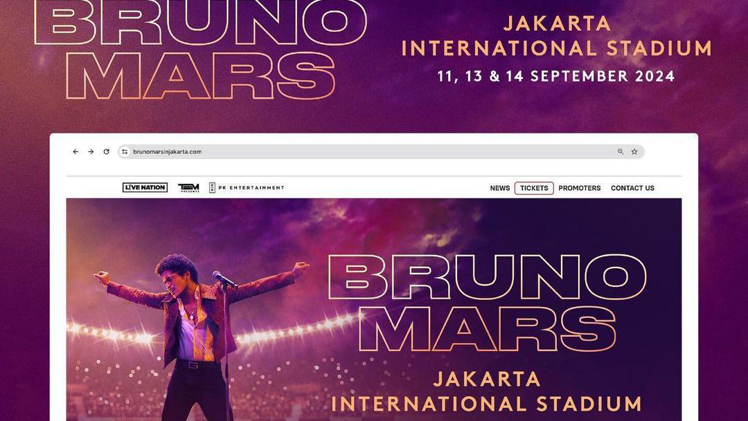 Jadwal Konser Jadi 3 Hari, Ini Harga Tiket Bruno Mars Jakarta 2024