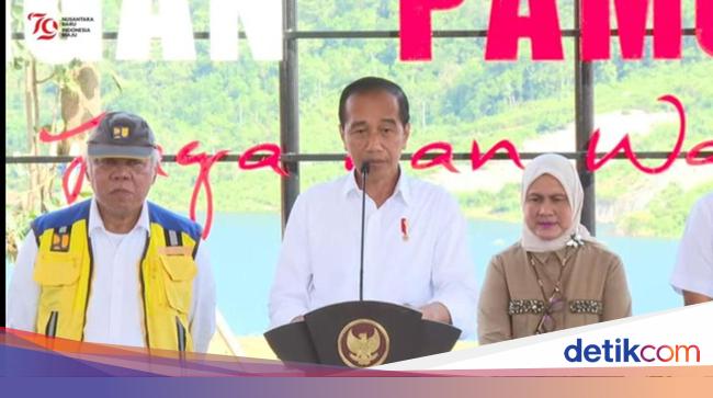 Jokowi Resmikan Bendungan Pamukkulu Sulsel Rp 1,6 T, Dibangun 7 Tahun