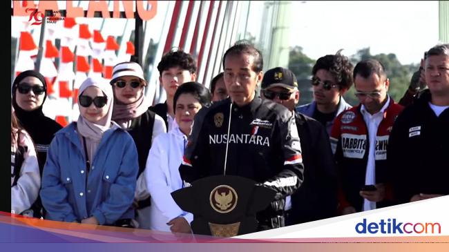 Jokowi motorbikes with influencers to check the IKN toll highway