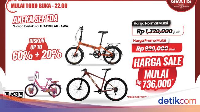 Diskon Gede-gedean! Beli Sepeda di Transmart Full Day Sale Cuma Rp 700 Ribuan