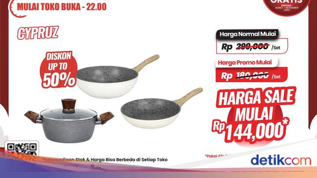 Segera Merapat! Harga Panci-Teflon di Transmart Full Day Sale Cuma Rp 140 Ribuan