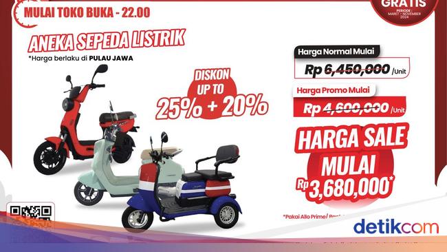 Beli Sepeda Listrik di Transmart Full Day Sale Bisa Dapat Diskon Gede Banget!