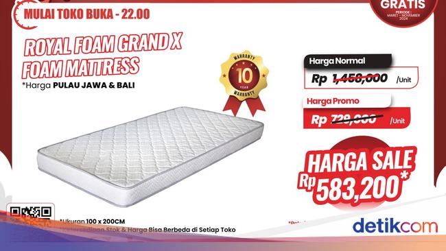 Murah Banget! Beli Kasur di Transmart Full Day Sale Cuma Rp 500 Ribuan