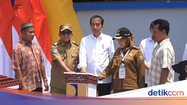 Penuhi Janji ke Ibu-ibu, Jokowi Resmi Revitalisasi Pasar di Lampung Rp 38 M