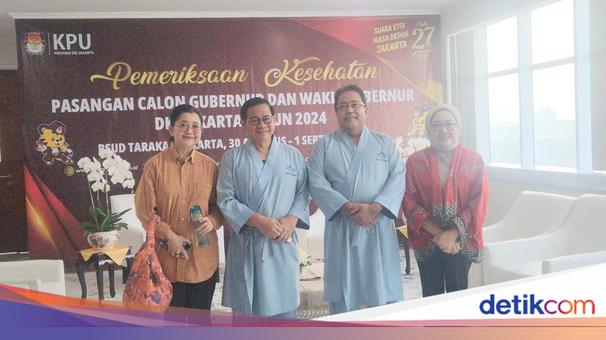 Tiba di RS Tarakan, Paslon Pramono-Rano Karno Jalani Pemeriksaan Kesehatan