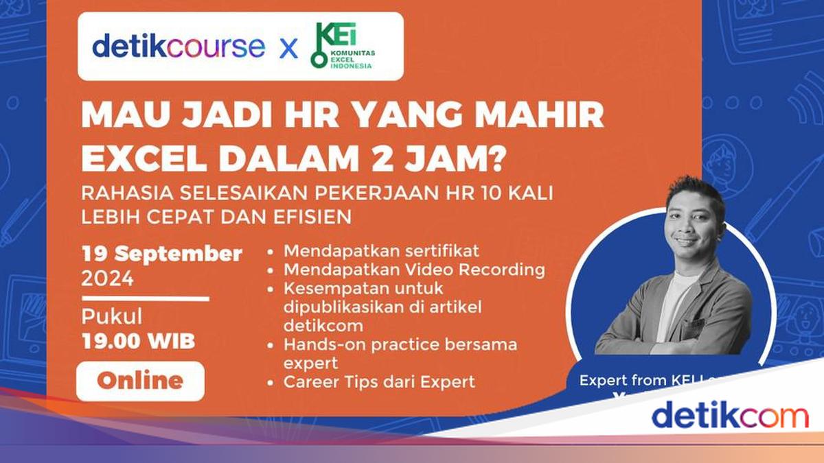 Kelas Excel untuk HR di detikCourse, Online dan Dapat Sertifikat Gratis