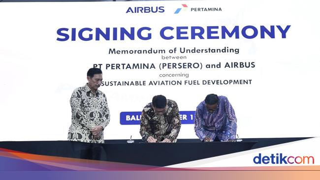 Pertamina-Airbus Jajaki Kerja Sama Pengembangan Sustainable Aviation Fuel