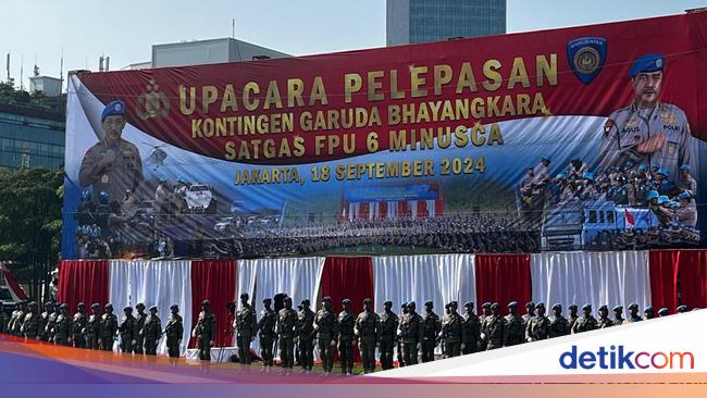 Wakapolri Lepas Pasukan Garba FPU 6 Minusca ke Afrika Tengah