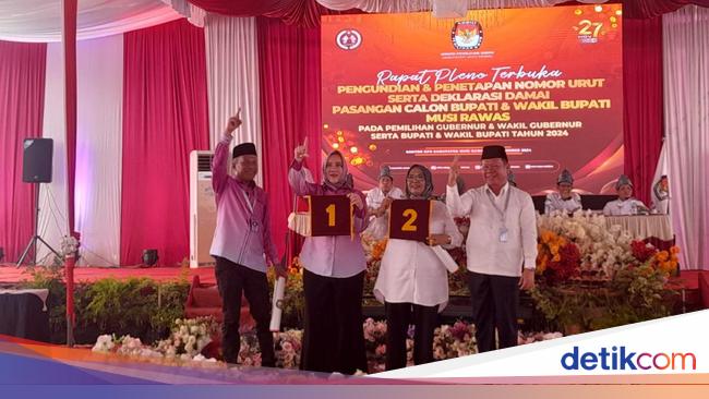 Nomor Urut Pilbup Musi Rawas Ratna Suprayitno 1 Suwarti Thamrin 2