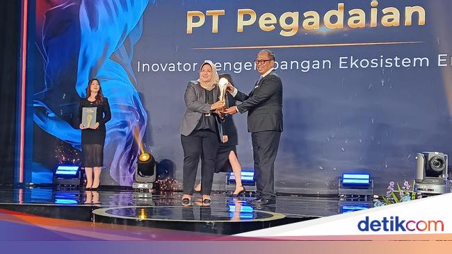 Pegadaian Dinobatkan Inovator Ekosistem Emas di detikcom Awards 2024