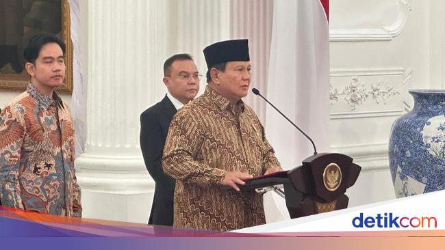 Daftar Lengkap Menteri Ekonomi yang Dilantik Prabowo Hari Ini