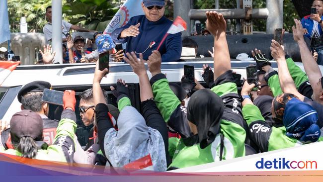 Ratusan Driver Gojek Beri Dukungan kepada Prabowo-Gibran