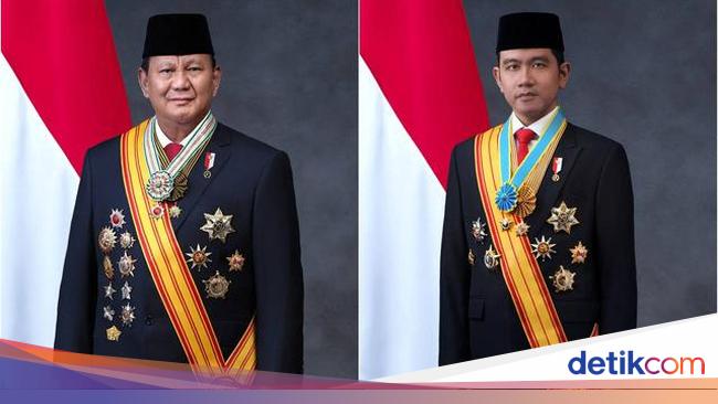 Sah! Ini Foto Resmi Kenegaraan Presiden Prabowo-Wapres Gibran