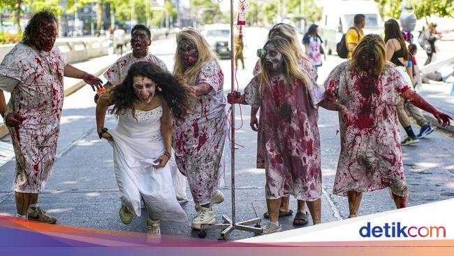 Seram.. Banyak Zombie Berkeliaran di Kawasan Santiago Chile