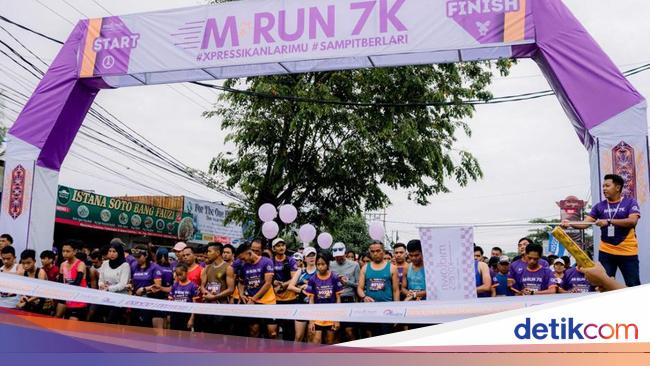 Midtown Xpress Sampit Gelar M-Run 2024, Jalan Kota Sampit Berwarna Ungu