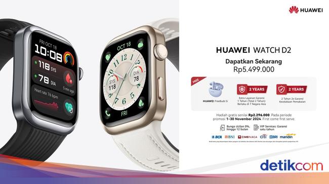 Ide Kado Hari Ayah: HUAWEI WATCH D2, Smartwatch Cek Tekanan Darah 24 Jam