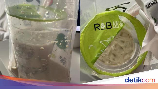 Pelanggan Kesal, Sopir Ojol Biarkan Pesanan Minuman Tumpah di Depan Pintu