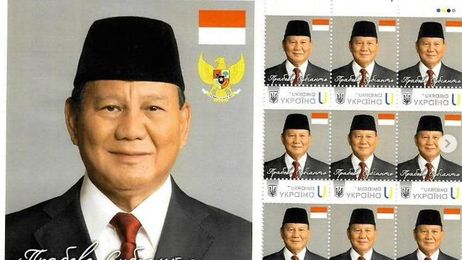 Ukraina Terbitkan Prangko Edisi Presiden Prabowo Subianto, Ini Wujudnya