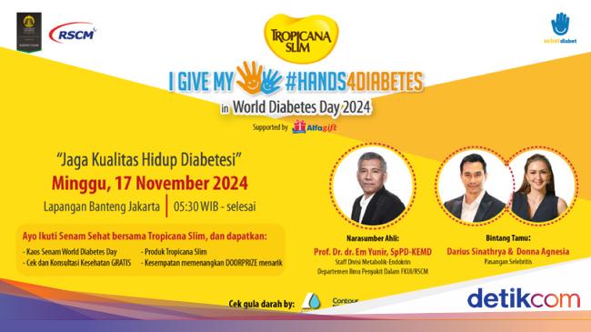 Hari Diabetes Sedunia, Tropicana Slim Gelar #Hands4Diabetes di 41 Kota