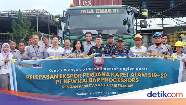 Bea Cukai Kawal Pelepasan Ekspor Perdana Karet Remah Senilai Rp 2,4 M