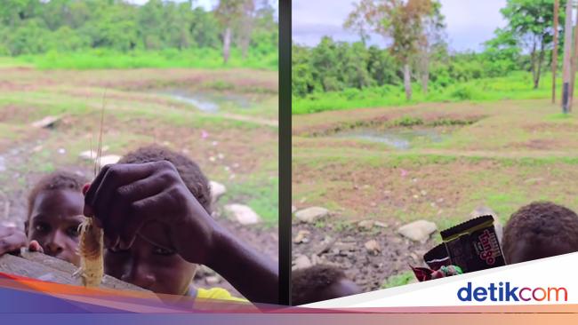 Demi Wafer Cokelat, Bocah Papua Ini Barter dengan Seekor Udang