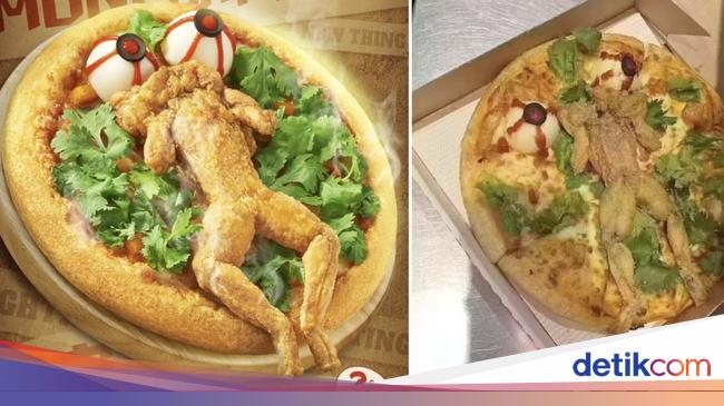 Unik! Pizza Topping Kodok Goreng Tepung dan Daun Ketumbar