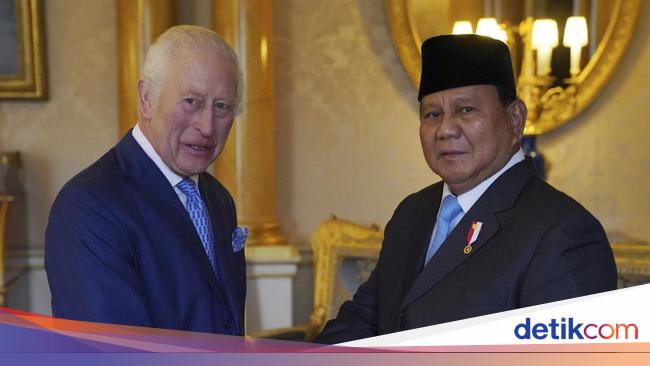 Potret Prabowo Bertemu Raja Charles III di Istana Buckingham