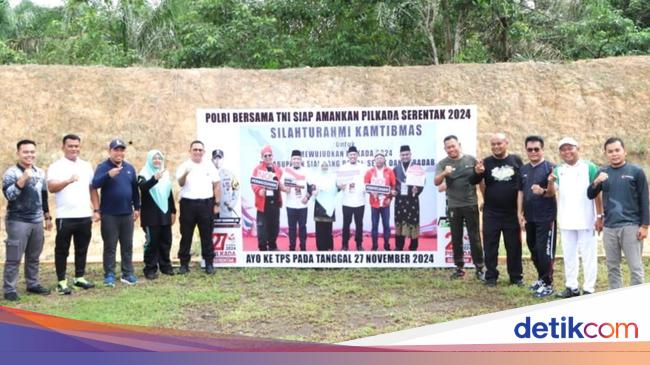 Kapolres Siak Ajak 3 Paslon Bupati-Wakil Bupati Olahraga Bareng