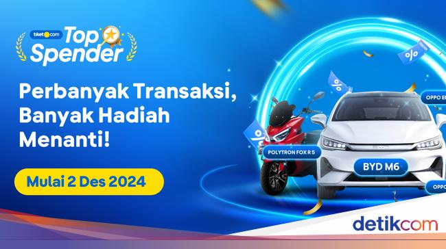 Ikut tiket.com Top Spender Bisa Dapat Mobil Listrik-Voucher Jutaan Rupiah