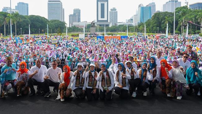 Ribuan Kader PKK Ikut Fun Run  Fun Walk, Kampanyekan RI Tanpa KDRT