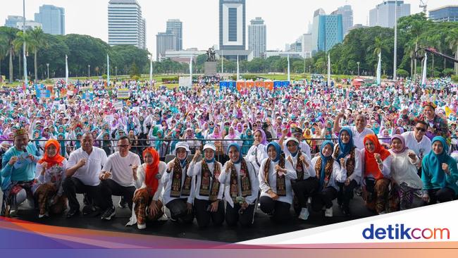 Ribuan Kader PKK Ikut Fun Run &amp; Fun Walk, Kampanyekan RI Tanpa KDRT