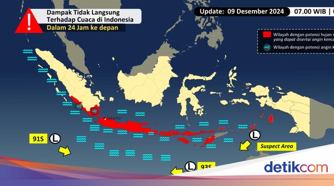 Ada 3 Pemicu Hujan Lebat-Gelombang Tinggi, BMKG Minta Daerah Ini Waspada