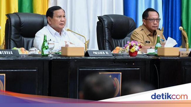 Puji Rakor Mingguan Pengendalian Inflasi, Prabowo Minta Kemendagri Lanjutkan