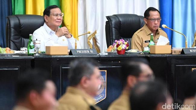 Rakor Kemendagri, Prabowo Ungkap Swasembada Pangan Kunci Kendalikan Inflasi