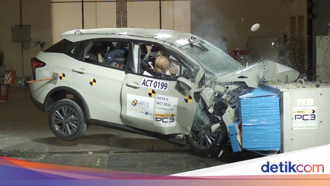 Detik-detik Mobil Listrik Neta V Tes Tabrak Dapat Nilai 0, Begini Kondisinya