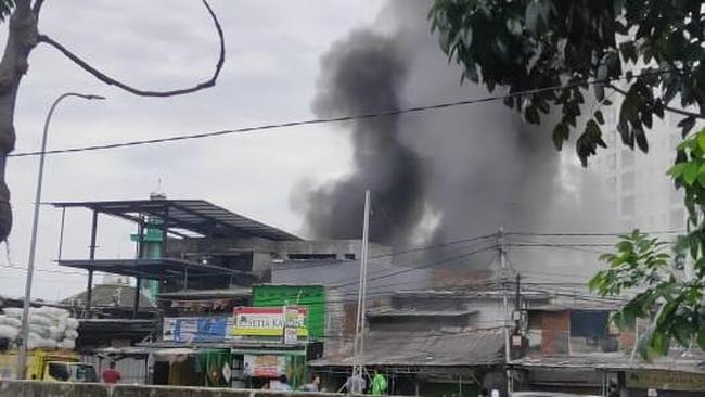 Kebakaran di Kemayoran Jakpus, Asap Hitam Membubung Tinggi