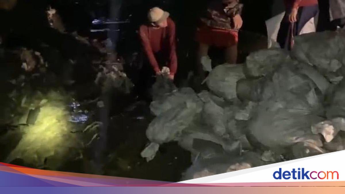 Bozem Simohilir yang Jebol Ditutup dengan Sandbag