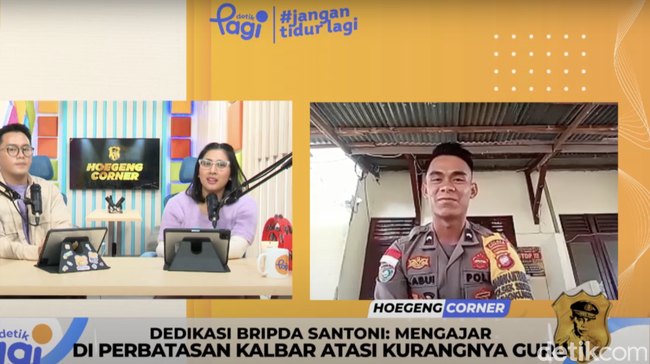 Cerita Bripda Santoni Mengajar di Perbatasan: Siswa Awalnya Segan, Kini Akrab