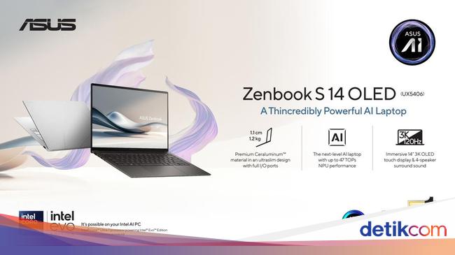 Bawa Fitur Canggih, ASUS Zenbook S 14 OLED Cocok buat Para Content Writer